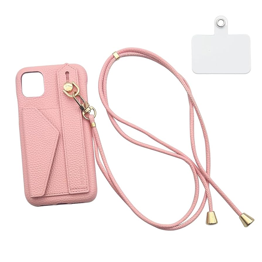 背面手帳型 iPhone13Pro カードケース　ピンク　ショルダーストラップ付 Amazon.co.jp: iPhone13 Pro アイフォン13プロ 対応 スマホ